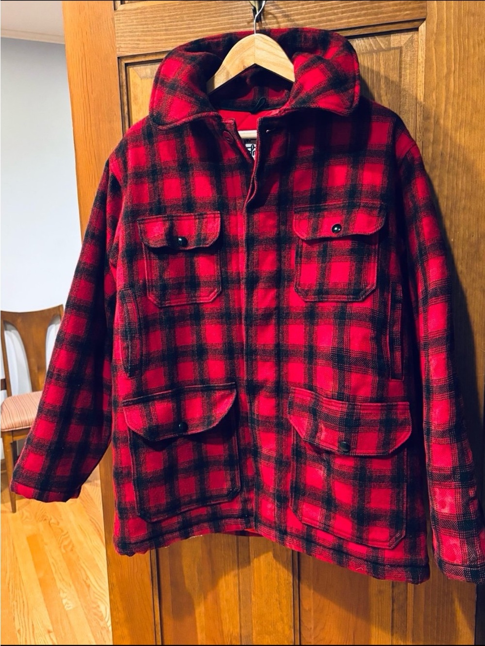 Vintage Woolrich Wool 523 Mackinaw Hunting Jacket